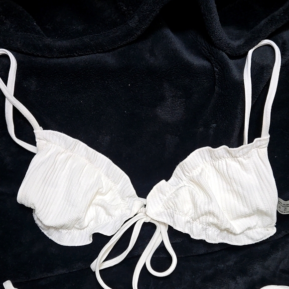 White Ribbed Bikini Set - Picture 2 of 6